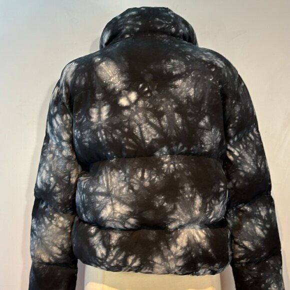 Anthropologie Cloth & Stone black/grey/ cream fabric puffer size medium - Picture 7 of 15